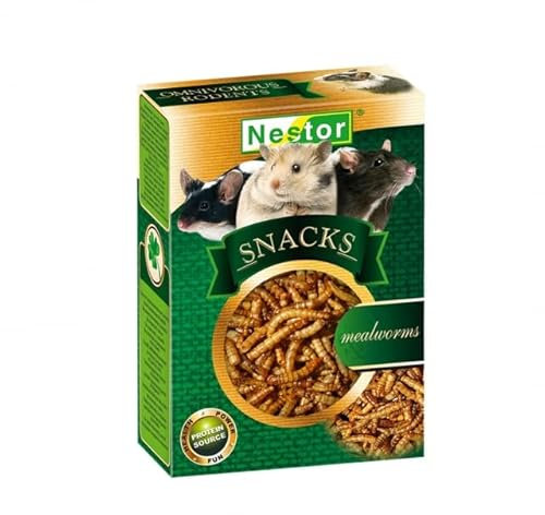 Snacks for Rodents and Rabbits Mealworm 20g Hamster Mouse Chinchilla Guinea Pig Rat Degu Gerbil Treats Animal Food