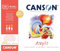 CANSON Acrylic - Bloc 10 feuilles de papier acrylique blanc grain toilé - 40 x 50 cm - 400g/m²