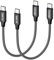 RAVIAD USB C auf USB C Kabel [2Stück 50CM] 100W USB C Kabel PD Schnellladekabel Nylon USB Typ C Ladekabel für iPhone 16/15 Pro Max, Samsung Galaxy S24/S23/S22, MacBook Pro/Air, Pad, Huawei, Pixel