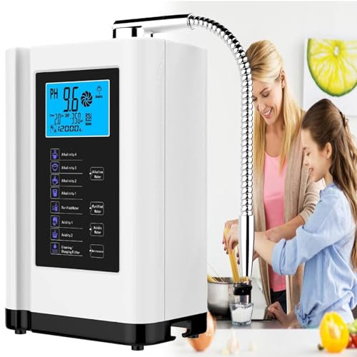 Máquina Ionizadora Y Purificadora De Agua, Orp De Hasta -500 Mv, Máquina Purificadora De Agua De Ph 3,5-10,5, Filtro De Agua Alcalina Con 7 Configuraciones De Agua, 8000 L,White