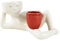 Lazy Guy Pot de fleurs pour plantes grasses, pots de fleurs amusants, petit personnage paresseux, pot de fleurs allongé en forme humaine en résine (rouge)
