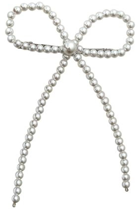 Haarspange mit koreanischer Schleife, Perlen, Haarschmuck, Herbst und Winter, seitlicher Pony, französische Kopfbedeckung, Haarschmuck