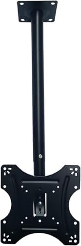 Soporte de techo giratorio universal ajustable para TV, se adapta a televisores de 14 a 42 pulgadas, soporte de techo para techos inclinados y abovedados, máximo 35 kg, VESA 200 x 200 mm