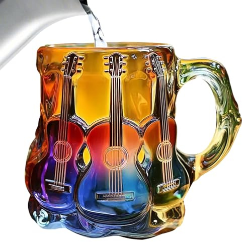 Générique Mug Musical, Mug Décoré Musique au Design Artistique, Tasse Cadeau pour Guitaristes et Musiciens - Usage Quotidien Voyage Maison Collection Cadeaux Noël Anniversaire