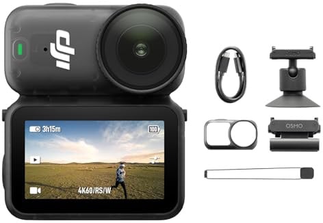 DJI Osmo Nano Standard Combo (128 GB)- 4K/60fps kleine Mini-Cam | 1/1,3″ Sensor, 143° Weitwinkel-Video, 200 min Akku, überall anbringbar, wasserdicht POV-Kamera für Sport, Vlog, Fahrrad