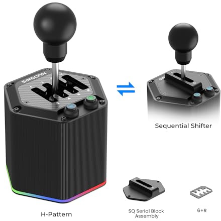 SIMSONN HS Pro Dual-Mode-Schalthebel: Hybrid-H-Schaltung/Sequenzielle Schaltung mit 6+R- und 7+R-Gängen
