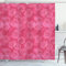 ABAKUHAUS Rose Duschvorhang, Shades of Rosa Romantische, Stoffliches Gewebe Badezimmerdekorationsset mit Haken, 175 x 200 cm, Rosa