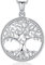 Lebensbaum Kette für Frauen, Baum des Lebens Halskette Anhänger silber 925 Damen, Geburtstag Muttertag Schmuck Geschenke für Frauen Mädchen Mama Frau Freundin (Doppeltanz)