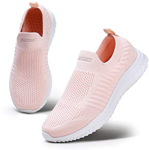 HKR Damen Atmungsaktiver Trainer Bequeme Sneaker Sportschuhe Leichte Wanderschuhe Mesh Laufschuhe Pink 39 EU