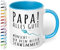 Lustige Papa Tasse „Papa! Alles Gute wünscht dir dein bester Schwimmer!“ – Kaffeetasse mit Spruch - originelles Geschenk für Vater zum Geburtstag, Vatertag, Weihnachten (Hellblau)