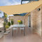 HENG FENG Toldo Vela de Sombra Impermeable Rectangular 2.5x3m Poliéster Protección Rayos UV Resistente para Terraza Patio Exterior Jardín Color Arena