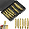 mellystore Extracteur de Vis Casse 6pcs Kit Extracteur Vis Endommagé Vis Extracteurs à Tête Extracteur de Vis Endommagées et Extracteur de Boulons pour Retirer les Vis Cassées(Doré)
