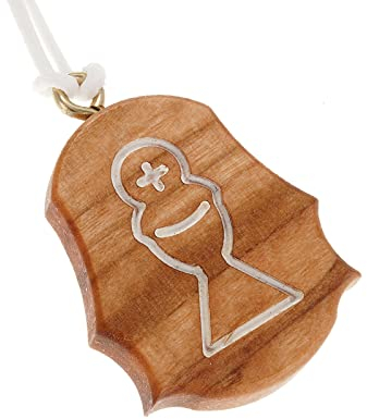 Médaille Bois d'olivier Calice Hostie