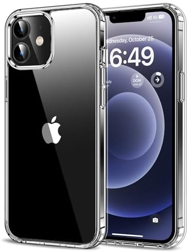 HOOMIL Crystal Clear Hülle für iPhone 12 Mini, Anti Gelb Durchsichtig Handyhülle Harte Case Stoßfest Schutzhülle - Transparent
