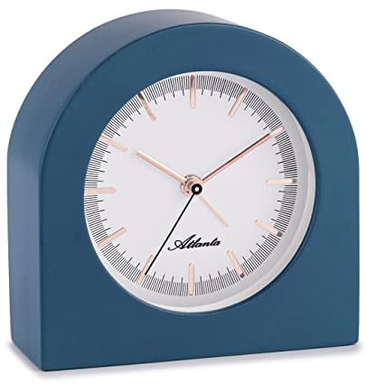 Atlanta 3105/5 Tischuhr Wecker mit lautlosem Quarzwerk Blau