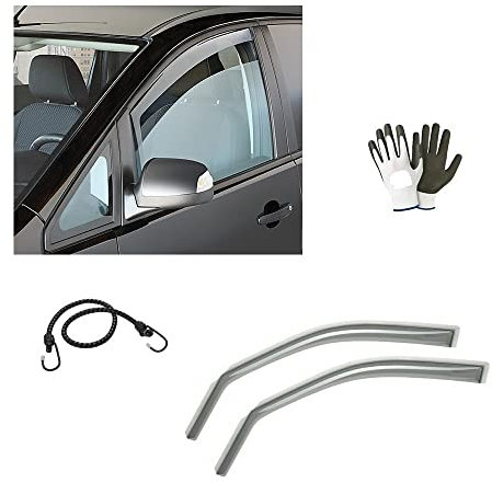 Compatible avec Nissan NV200/EVALIA 2P 10 in Poi 13.090M Farad DEFLECTEURS d'air Pluie ET Vent pour Van/Offroad FENETRE Coupe-Vent Jeu DE 2 DEFLECTEURS en Verre
