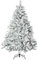 Incbruce Künstlicher Weihnachtsbaum, 1,8 m, mit 1.000 Zweigspitzen, beflockter Weihnachtsbaum mit stabilem Metallständer für Innen- und Außenbereich, Urlaubsdekoration (weiß)