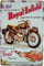 Retro Blechschild - Motorrad, Moped Oldtimer Schild passend für Royal Enfield Fans und Sammler. Werkstatt Schild 30 x 20 cm