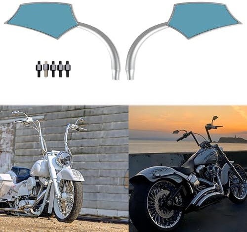 Chrom Motorrad Spiegel 10 mm 8 mm Rückspiegel motorrad für Road King Street Glide Softail Electra Glide Road Glide Dyna Softail 1982-2018 2019 2020 2021.