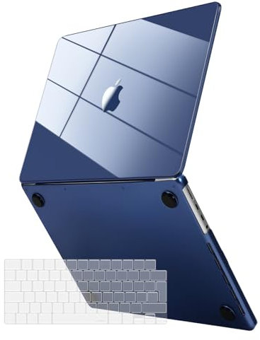 MOSISO Custodia Compatibile con MacBook Pro 14 Cover M4 M3 M2 M1 2025 2024 2023 2022 2021 A3112 A3185 A3401 A2918 A2992 A2779 A2442, Case Supera Bellezza Naturale&Copritastiera, Cristallo Mezzanotte