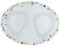 SOSPIRI VENEZIA Ovale Platte aus Glas im Murano-Stil Schale mit zwei Aussparungen in Herzform - Elegantes Tablett Zubehör für romantische Abendessen 31 x 23 cm