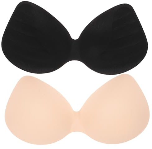 INOOMP 2pcs Cotton Bra Pads Inserts for Sports Bras, Natural Shape