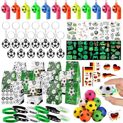 Fußball Mitgebsel geburtstag, Fußball Party Mitgebselmit Trillerpfeife, Tattoos, Schlüsselanhänger, Armband, Mitgebselgeburtstag Fussball Junge, Fussball Deko Geburtstag