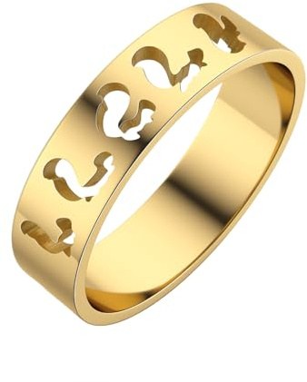 IOETSEUT Damen Schmuck Ring Hohles Tier Eichhörnchen Liebhaber Ringe für Frauen Mädchen Stapelring für Ihr Einfaches Schmuckgeschenk