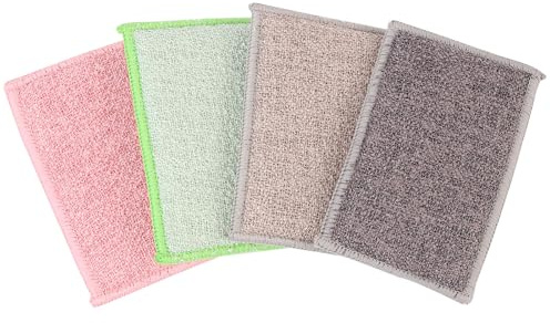 AIBHO Éponges Lavables (5+1 Offerte) - Microfibre Ultra-Absorbante & sans Rayures - Zéro Déchet pour Nettoyage Écologique de la Cuisine, Salle de Bain & Maison