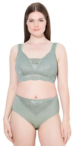Ulla Popken Damen BH ohne Bügel Salbei 90F