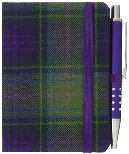 Heather Tartan: Mini Notebook with Pen: 10.5 x 7cm: Scottish Traditions: Waverley Genuine Tartan Cloth Commonplace Notebook