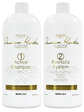 Premium Keratin Caviar Traitement à la kératine pour cheveux abîmés 1000ml (500ml)