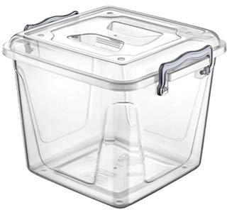 Clear Plastic Storage Box with Lid Kitchen Pantry Food Pasta Flour Cereal Stackable Container Tub (8.5 Litre)