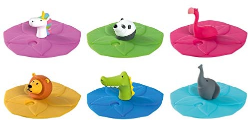LEONARDO HOME 21882 BAMBINI Deckel 9,2 cm 6er-Set alle Motive, Silikon