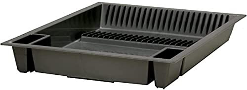 DENOX | ESCURREPLATOS Cocina| Sistema Drenaje Lateral | Color Metal | Clasico