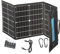 60W Tragbares Solarladegerät für den Außenbereich – Faltbares Solar Panel – 3 wasserdichte Paneele, schnelles Aufladen von DREI Anschlüssen für Camping-iPhone iPad Samsung LG-Telefone und -Geräte.