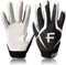 FINGER TEN American Football Receiver Handschuhe für Youth Jungen Mädchen, Torwarthandschuhe rutschfest Impact Palm Protection Outdoor Sport, Wasserdicht Gloves Fit Kinder Alter 5-14 (Weiß, M)