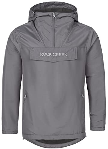 Rock Creek Übergangsjacke Herren Windbreaker H-295 | Leichte Outdoor-Bekleidung für Männer, praktische Wanderjacke für Alltag, Reisen, Freizeit und wechselhaftes Wetter