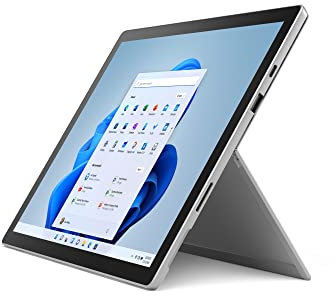 Microsoft Surface Pro 7+ 12.3 Inch 2-in-1 Tablet PC - Silver - Intel Core i5, 8GB RAM, 128GB SSD - Windows 11 Home - Device only, 2021 model