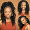 Forevery Goddess Locs Lot de 6 fausses dreadlocks au crochet avec extrémités bouclées pour femme noire 30,5 cm