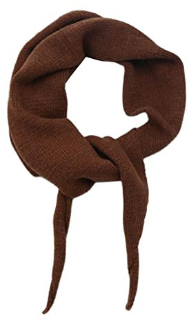 Yizelli 110x32cm Dreiecksmuster Strickschal für Frauen Einfarbig Herbst Winter Warm Schal (Camel)