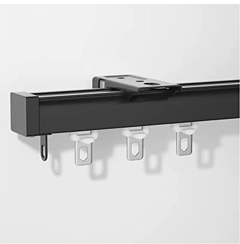 Wand-/Deckenhalterung, gerade Vorhangschiene, 8, 10, 12, 15, 16, 20, 23, 26, 29 Fuß lang, strapazierfähiges Aluminium, Raumteiler, Gardinenstange für Wohnzimmer, Büro, Zuhause (Col