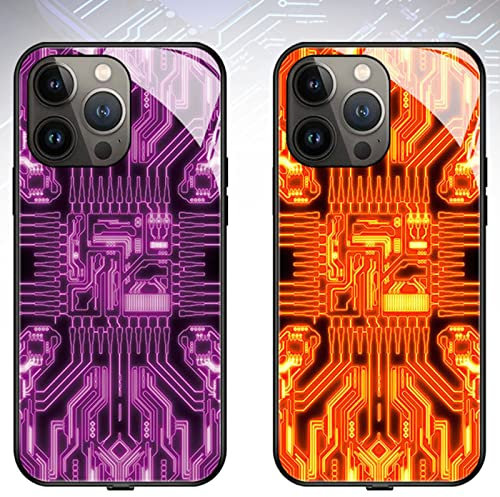 behound Intelligent Sound Control Light-Up Phone Case For iPhone 14/13/12/11 Series, Colorful Light up Phone Case, Voice Control Call LED Flash Phone Cover (06,for iPhone 13 Pro Max)