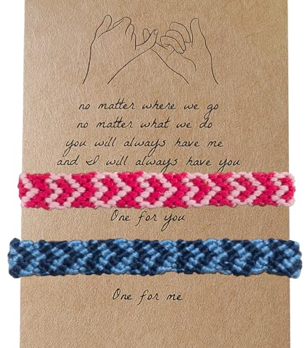 EFNHJF5 2 Stück freundschaftsarmbänder Set,Pärchen Armband, für wahre Freundschaft, Herz Freundschaftsarmbänder,für Damen Herren Paare Beste Freunde Mutter Tochter Geschenk