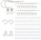 UNICRAFTALE 150Pcs 316 Surgical Stainless Steel Earring Hooks With Ball and 150Pcs Jump Rings - 200Pcs Earring Backs for DIY Jewelry Making