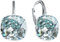 Damen Hängen Ohrringe Silber 925 mit Marken Kristalle Zirkonia - Schmuck Echt Silberne Hängende Ohrhanger für Frauen und Mädchen - Hängeohrringe Ideal Geschenk (Light azore)