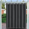 Outdoor Vorhänge mit ösen Oben und Unten, Outdoor Vorhänge Wetterfest Sonnenschutz Blickdicht Outdoor Gardine für Pavillon Terrasse | 1 Stück, Dunkelgrau, B254xH213cm