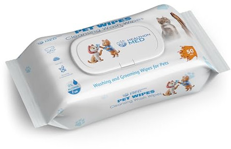 HEALTHON MED Pet Cleansing Wipes (Pack Of 1, 50 count)