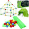 Den Building Kit for Kids, Fort Building Kit Construction Straws and Connectors Toys, Fortress Building Toys DIY Play Tent for 5+ Years Old Boys Girls Children Indoor Outdoor (75PCS Stick+Cloth)
