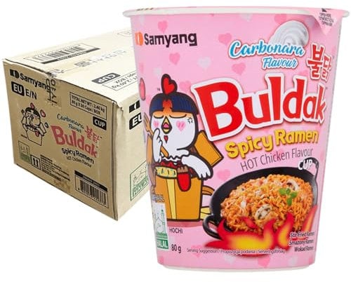 Samyang Hot Chicken Carbo Carbonara Flavour Cups (Box of 30) HALAL